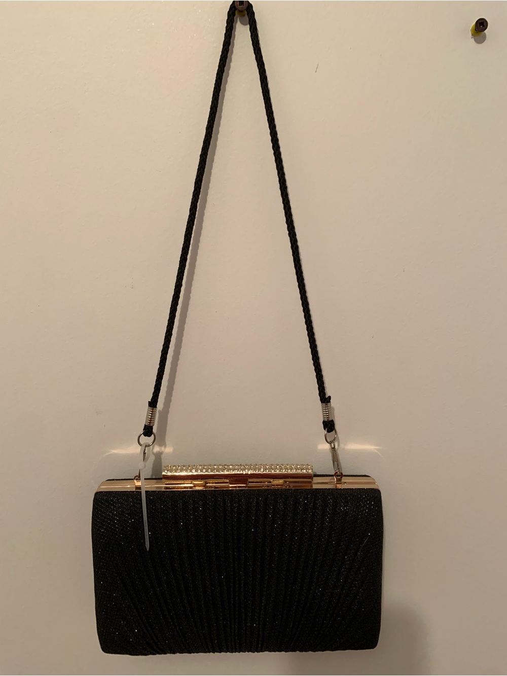 Elegant NWOT Evening Clutch with Gold Accent